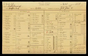 WPA household census for 2322 S HOOPER AVE, Los Angeles