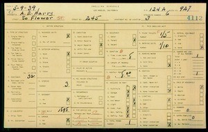 WPA household census for 245 S FLOWER, Los Angeles