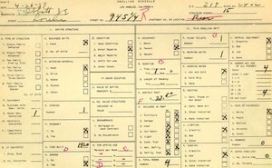 WPA household census for 945 S LORENA, Los Angeles