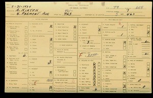 WPA household census for 463 N FREMONT, Los Angeles