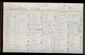 WPA household census for 819 N BUNKER HILL, Los Angeles