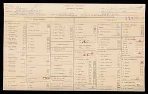 WPA household census for 255 BUNKER HILL, Los Angeles