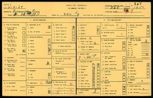 WPA household census for 940 1/4 W 80TH ST, Los Angeles County
