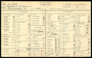 WPA household census for 1411 PALOMA STREET, Los Angeles