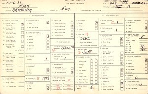 WPA household census for 527 BROADWAY, Los Angeles County