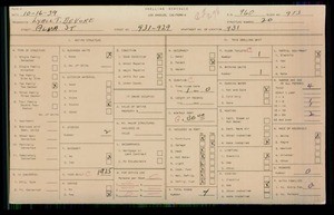 WPA household census for 931 S ALMA ST, Los Angeles County