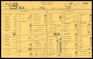WPA household census for 1706 SUNSET BLVD, Los Angeles