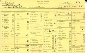 WPA household census for 621 W 4TH, Los Angeles