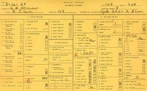 WPA household census for 119 N OLIVE, Los Angeles