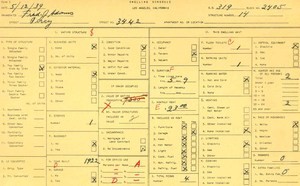 WPA household census for 3442 PERCY, Los Angeles