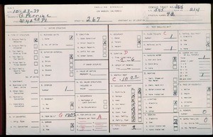 WPA household census for 267 W 42 PL, Los Angeles County