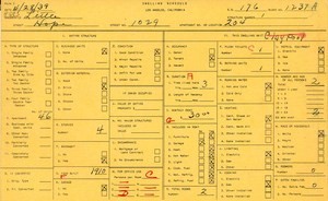 WPA household census for 1029 S HOPE, Los Angeles