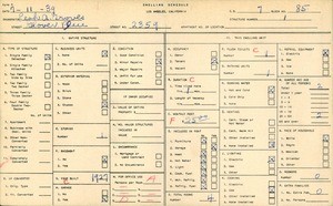 WPA household census for 2359 GLOVER PLACE, Los Angeles