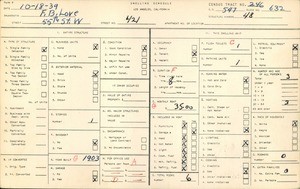 WPA household census for 421 WEST 55TH STREET, Los Angeles County