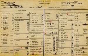 WPA household census for 1318 W 55TH, Los Angeles