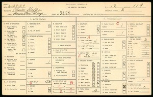 WPA household census for 3370 HAMILTON WAY, Los Angeles