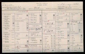 WPA household census for 955 N WEST KENSINGTON, Los Angeles