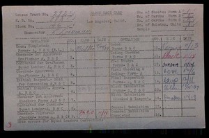 WPA block face card for household census of Proctor Street, in Los Angeles County