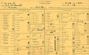 WPA household census for 2631 1/2 HURON, Los Angeles