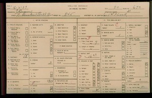 WPA household census for 845 N BUNKER HILL, Los Angeles