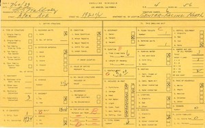 WPA household census for 1921 APEX, Los Angeles