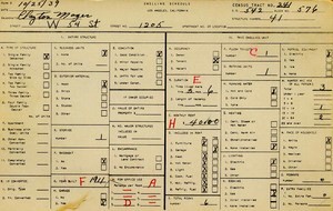 WPA household census for 1205 W 54TH, Los Angeles