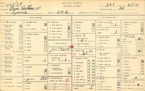 WPA household census for 1106 SPENCE, Los Angeles