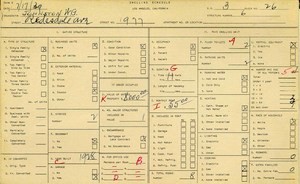 WPA household census for 1977 REDESDALE, Los Angeles