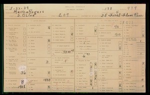 WPA household census for 209 S OLIVE STREET, Los Angeles