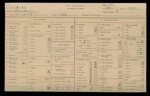 WPA household census for 741 W 10TH STREET, Los Angeles County