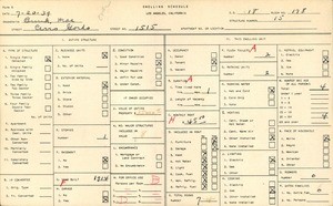 WPA household census for 1515 CERRO GORDO, Los Angeles