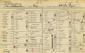 WPA household census for 809 N DITMAN