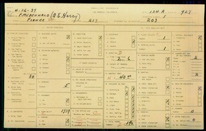 WPA household census for 219 S FLOWER, Los Angeles