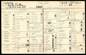 WPA household census for 1305 W 52ND ST, Los Angeles County