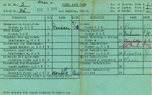 WPA block face card for household census of Windsor Street in Los Angeles