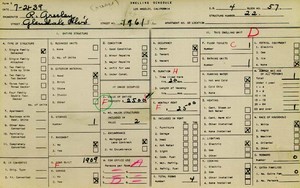 WPA household census for 1961 GLENDALE, Los Angeles
