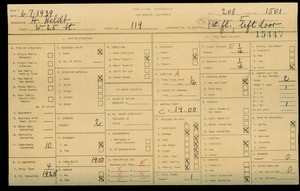 WPA household census for 119 W 25TH, Los Angeles