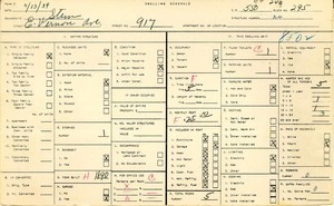 WPA household census for 917 E VERNON, Los Angeles