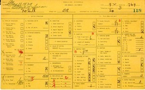 WPA household census for 518 N HILL, Los Angeles