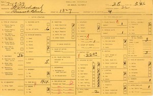 WPA household census for 1827 W SUNSET, Los Angeles