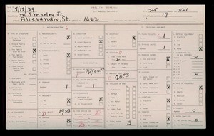 WPA household census for 1622 ALLESANDRO STREET, Los Angeles