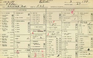 WPA household census for 523 S ARIZONA