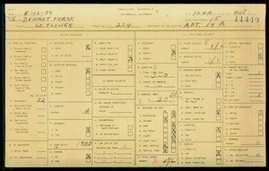 WPA household census for 224 S FLOWER ST, Los Angeles