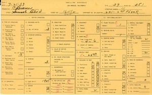 WPA household census for 1611 W SUNSET, Los Angeles