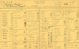 WPA household census for 1044 NORTH BONNIE BRAE STREET, Los Angeles