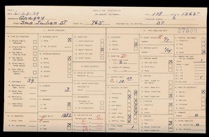 WPA household census for 765 SAN JULIAN, Los Angeles