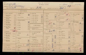WPA household census for 538 W 16TH STREET, Los Angeles County