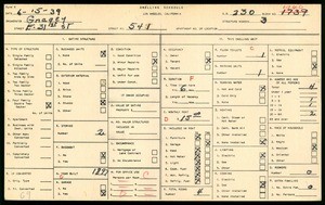 WPA household census for 541 EAST 31ST STREET, Los Angeles