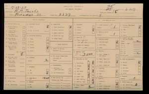 WPA household census for 2337 MIRAMAR ST, Los Angeles