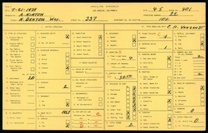WPA household census for 337 N BENTON WAY, Los Angeles